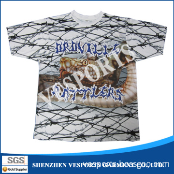 Custom Polyester Leisure O Neck T Shirt